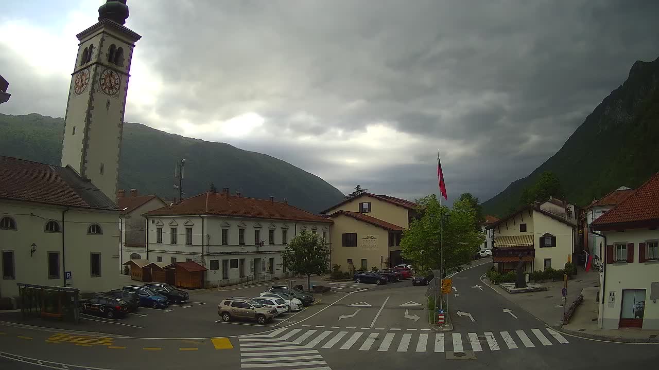 Live webcam Kobarid – Caporetto centro città – Valle dell’Isonzo – Slovenia