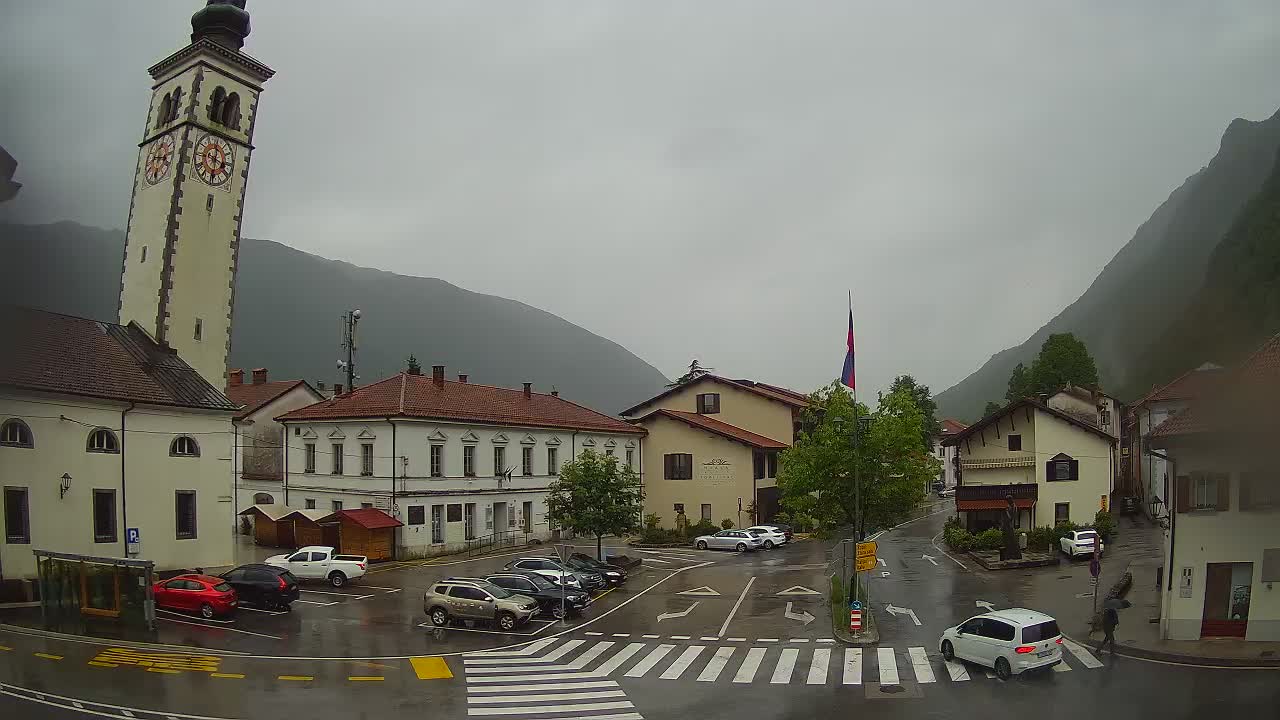Live-Webcam Stadtzentrum von Kobarid – Soča-Tal – Slowenien