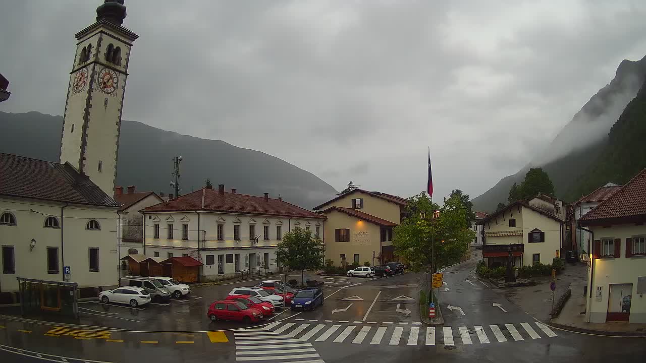 Webcam en direct du centre-ville de Kobarid – Vallée de la Soča – Slovénie