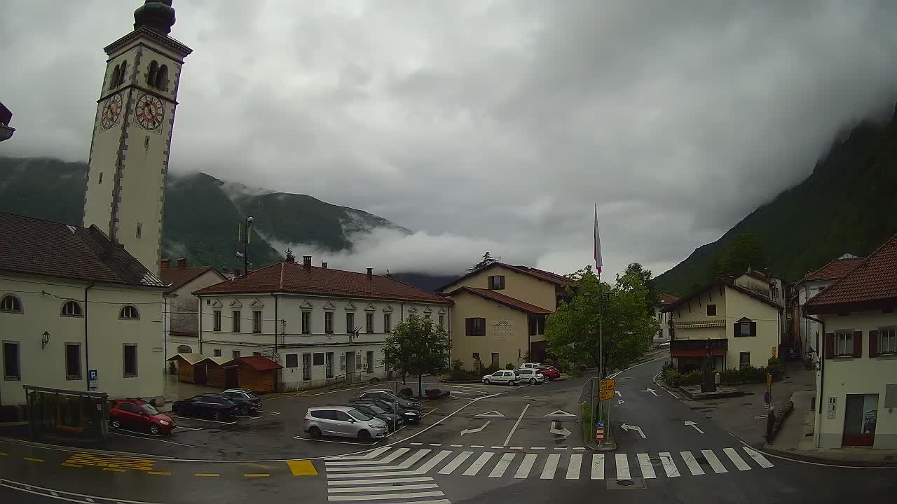 Webcam en direct du centre-ville de Kobarid – Vallée de la Soča – Slovénie