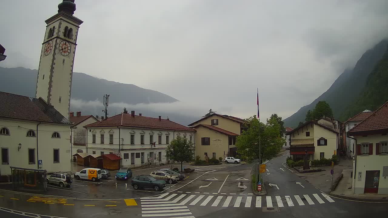 Webcam en direct du centre-ville de Kobarid – Vallée de la Soča – Slovénie