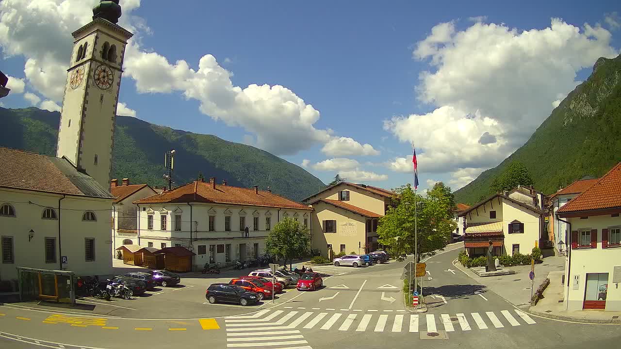 Live webcam Kobarid – Caporetto centro città – Valle dell’Isonzo – Slovenia