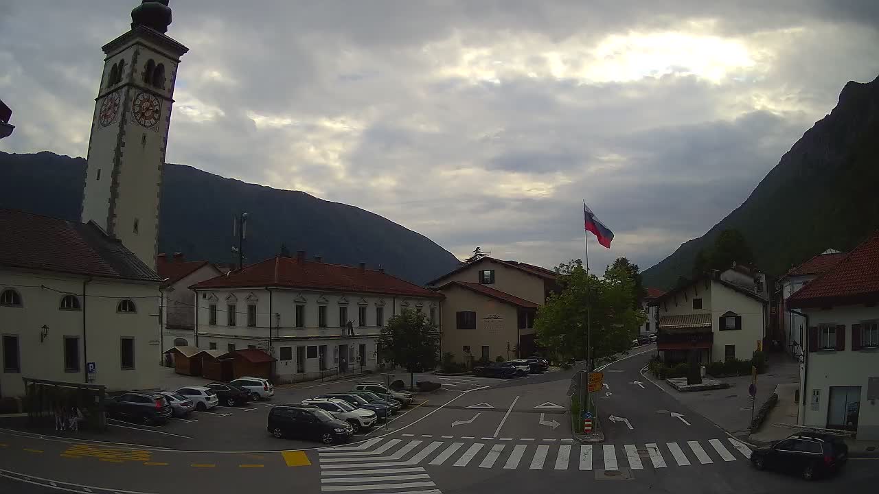Live-Webcam Stadtzentrum von Kobarid – Soča-Tal – Slowenien
