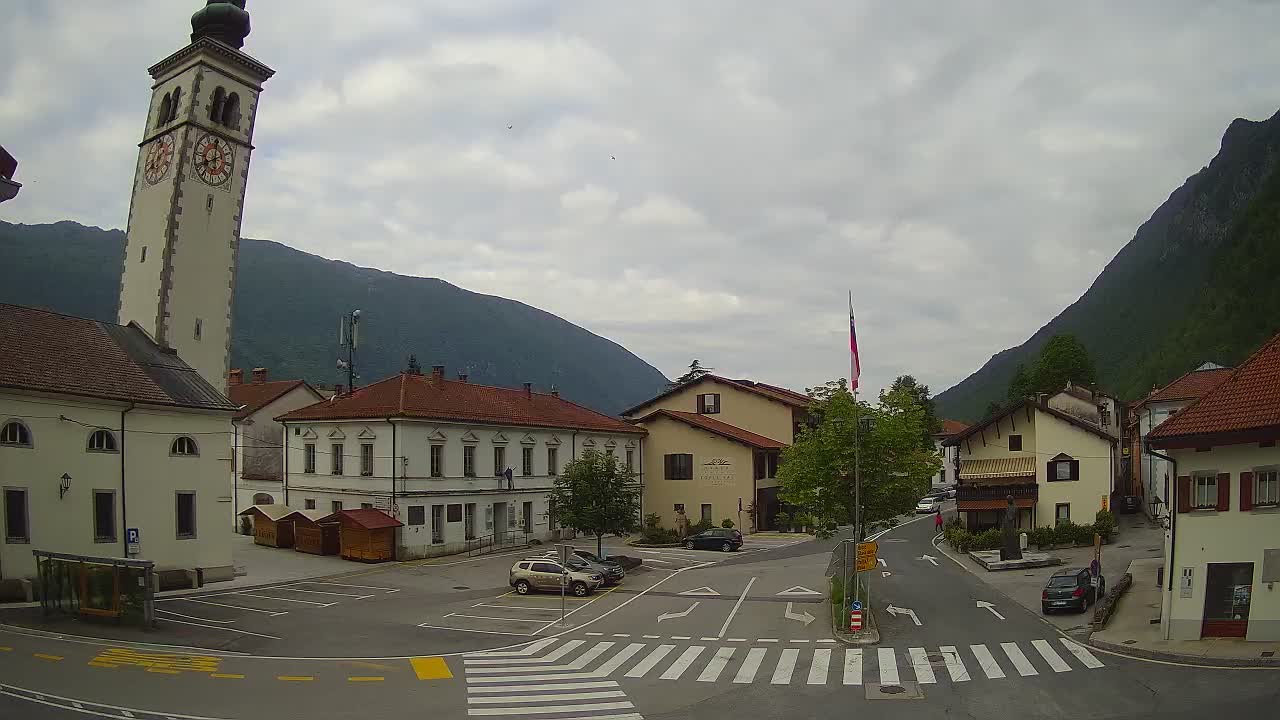 Live webcam Kobarid – Caporetto centro città – Valle dell’Isonzo – Slovenia