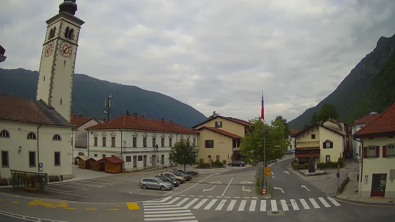 Live-Webcam Stadtzentrum von Kobarid – Soča-Tal – Slowenien