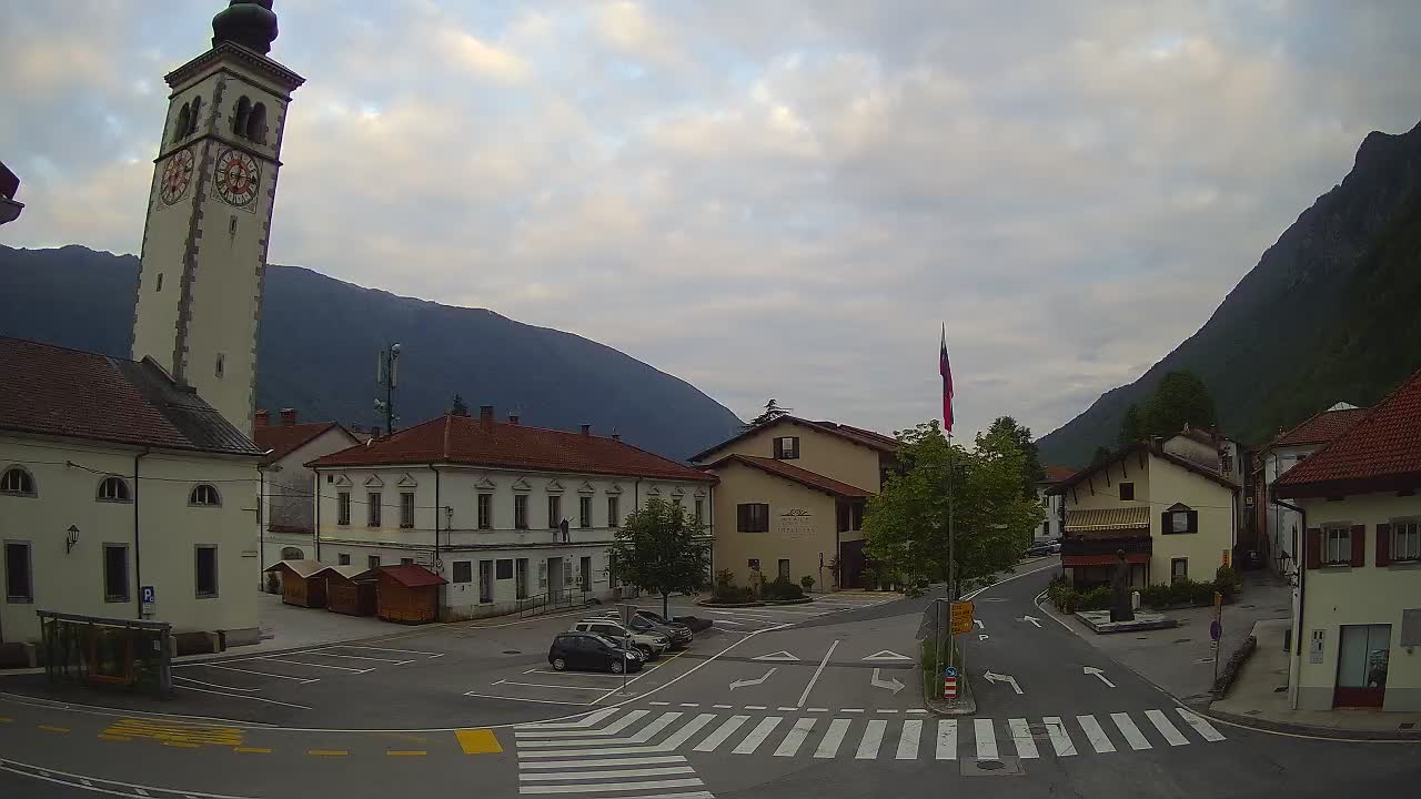 Webcam en direct du centre-ville de Kobarid – Vallée de la Soča – Slovénie