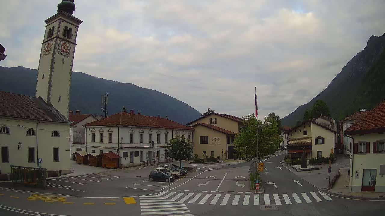 Webcam en direct du centre-ville de Kobarid – Vallée de la Soča – Slovénie