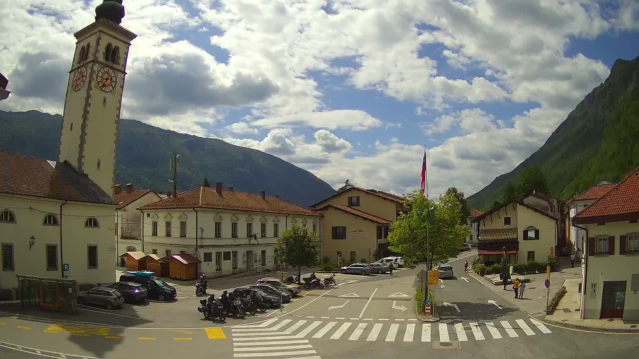 Live webcam Kobarid – Caporetto centro città – Valle dell’Isonzo – Slovenia
