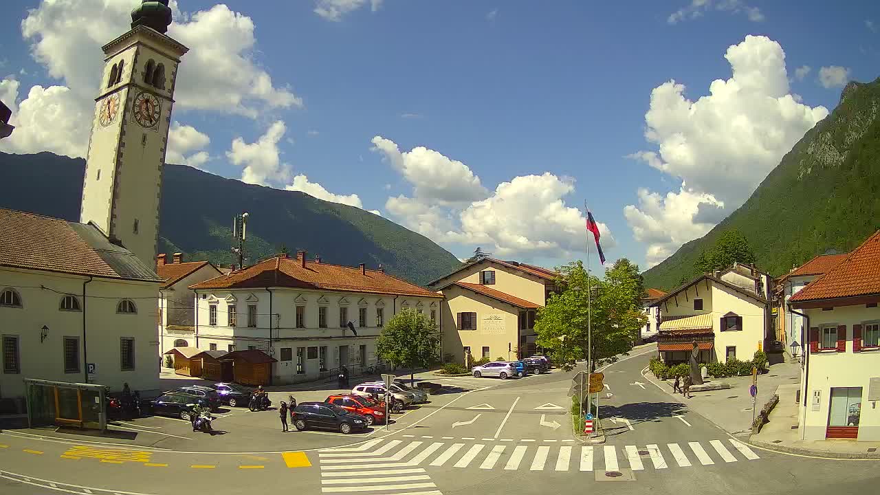 Live webcam Kobarid – Caporetto centro città – Valle dell’Isonzo – Slovenia