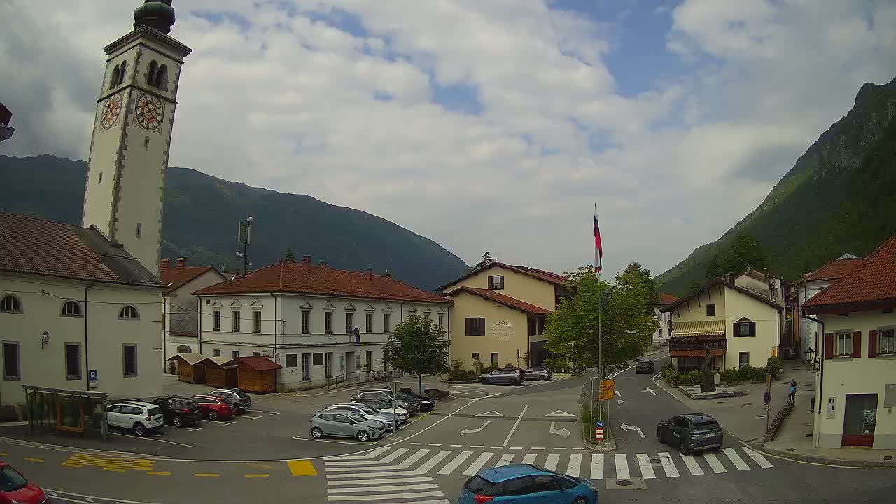 Live webcam Kobarid – Caporetto centro città – Valle dell’Isonzo – Slovenia