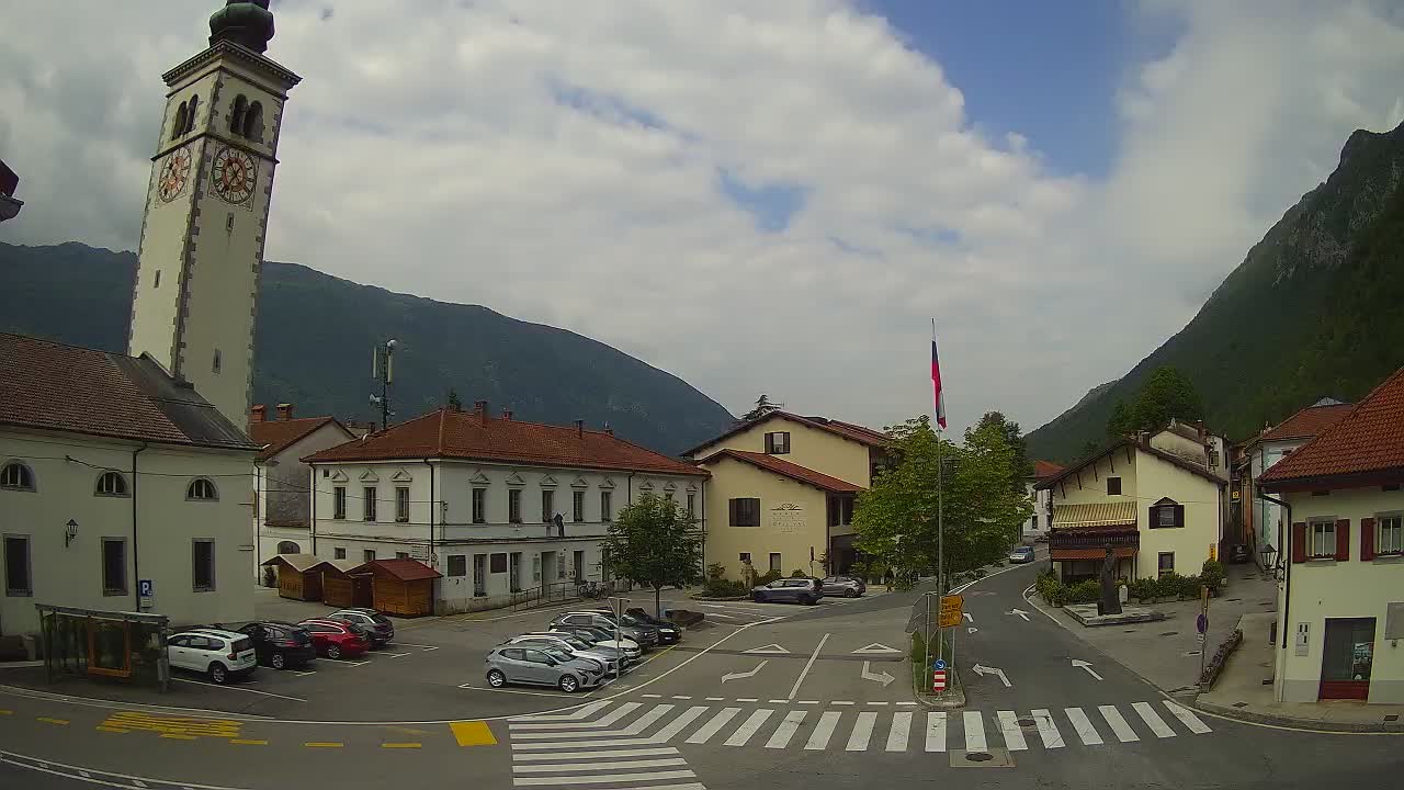 Live webcam Kobarid – Caporetto centro città – Valle dell’Isonzo – Slovenia
