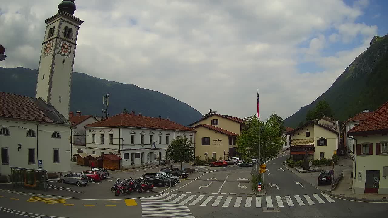 Live-Webcam Stadtzentrum von Kobarid – Soča-Tal – Slowenien