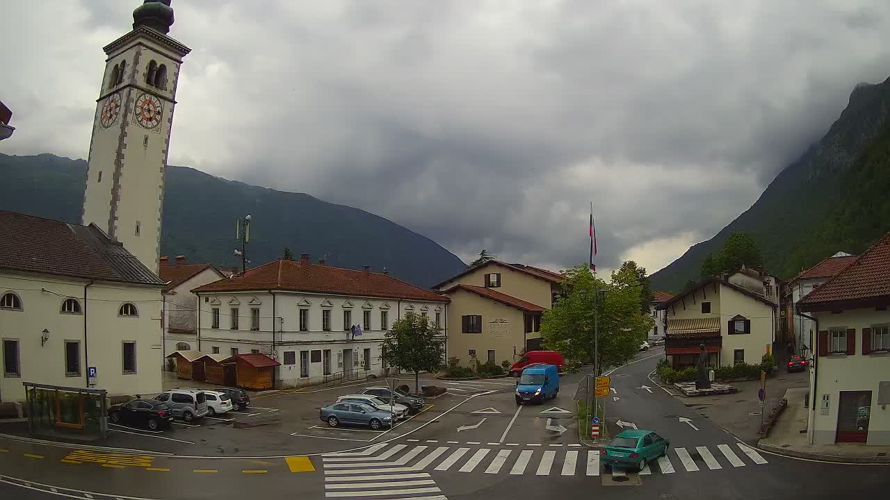 Live webcam Kobarid – Caporetto centro città – Valle dell’Isonzo – Slovenia