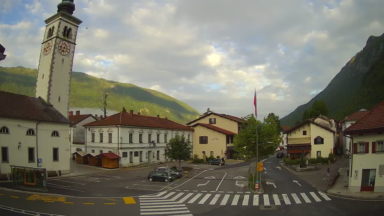 Live webcam Kobarid – Caporetto centro città – Valle dell’Isonzo – Slovenia