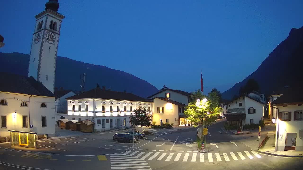Webcam en direct du centre-ville de Kobarid – Vallée de la Soča – Slovénie