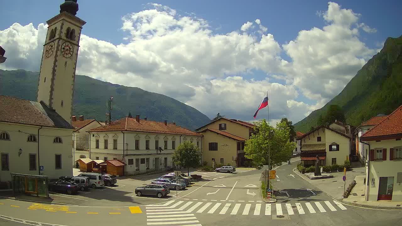 Webcam en direct du centre-ville de Kobarid – Vallée de la Soča – Slovénie