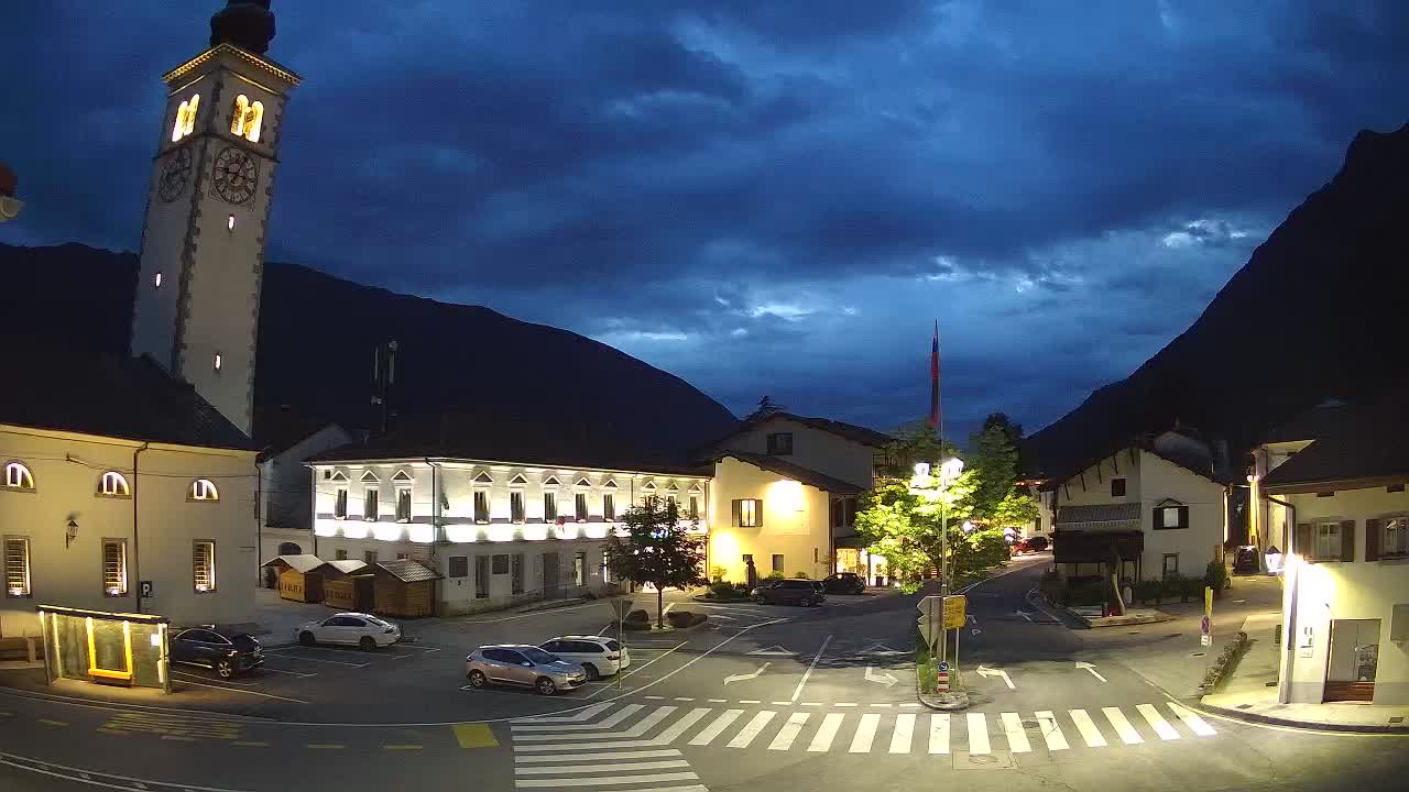 Cámara web en vivo Centro de la ciudad de Kobarid – Valle de Soča – Eslovenia