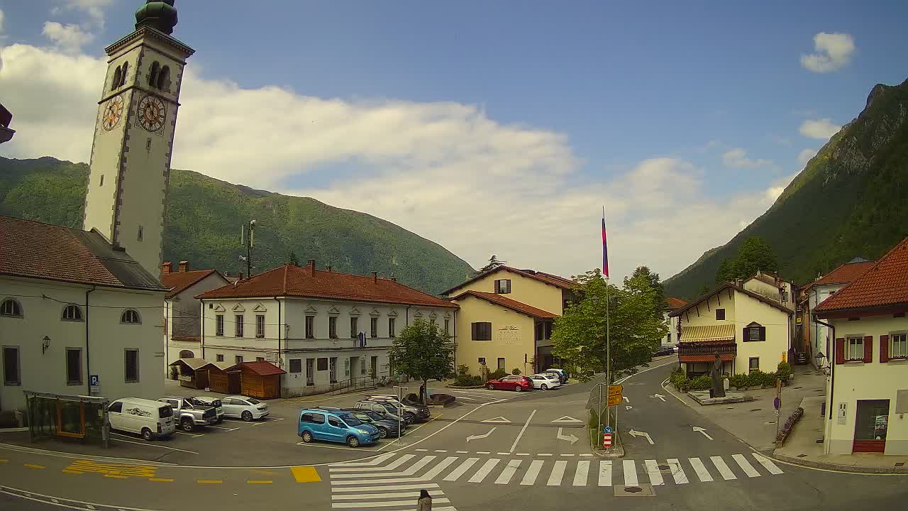 Live webcam Kobarid – Caporetto centro città – Valle dell’Isonzo – Slovenia