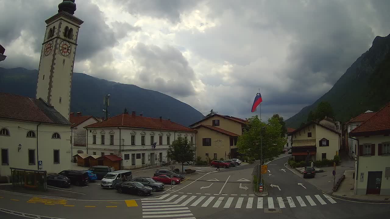 Live-Webcam Stadtzentrum von Kobarid – Soča-Tal – Slowenien