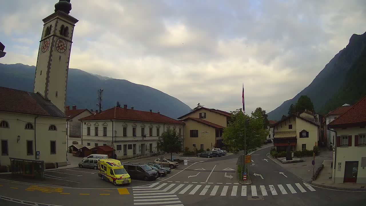 Live webcam Kobarid – Caporetto centro città – Valle dell’Isonzo – Slovenia