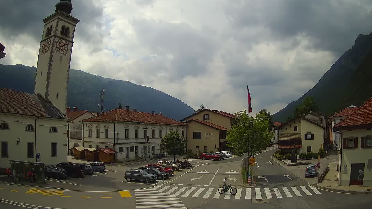 Live-Webcam Stadtzentrum von Kobarid – Soča-Tal – Slowenien