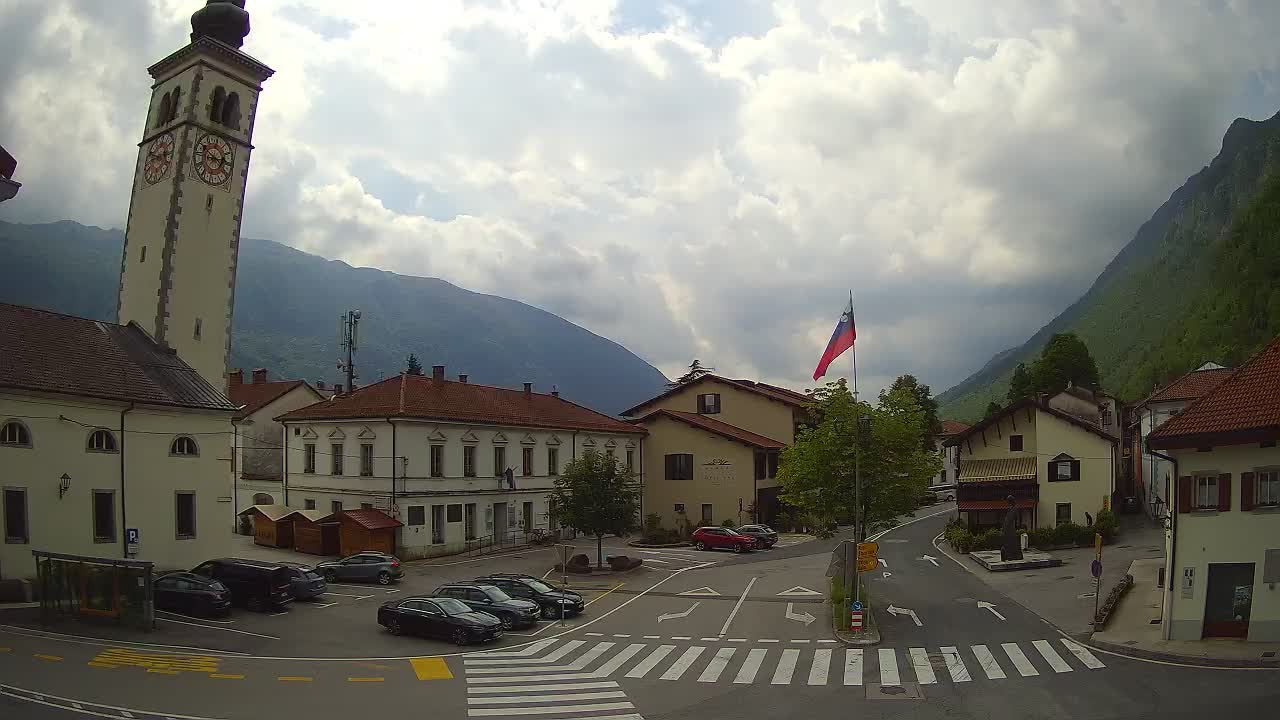 Live webcam Kobarid – Caporetto centro città – Valle dell’Isonzo – Slovenia