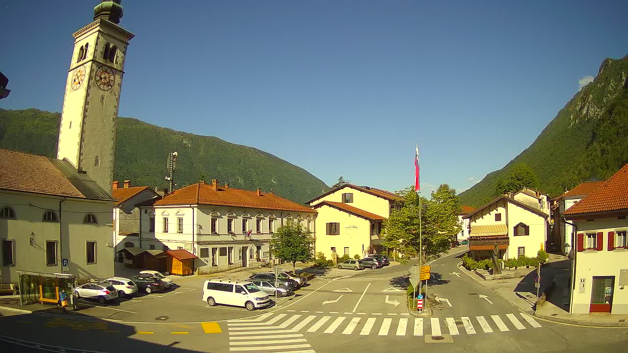 Live webcam Kobarid – Caporetto centro città – Valle dell’Isonzo – Slovenia