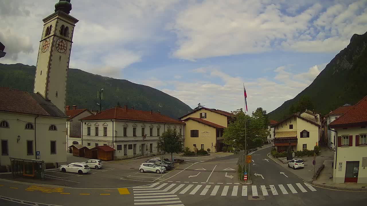 Live webcam Kobarid – Caporetto centro città – Valle dell’Isonzo – Slovenia