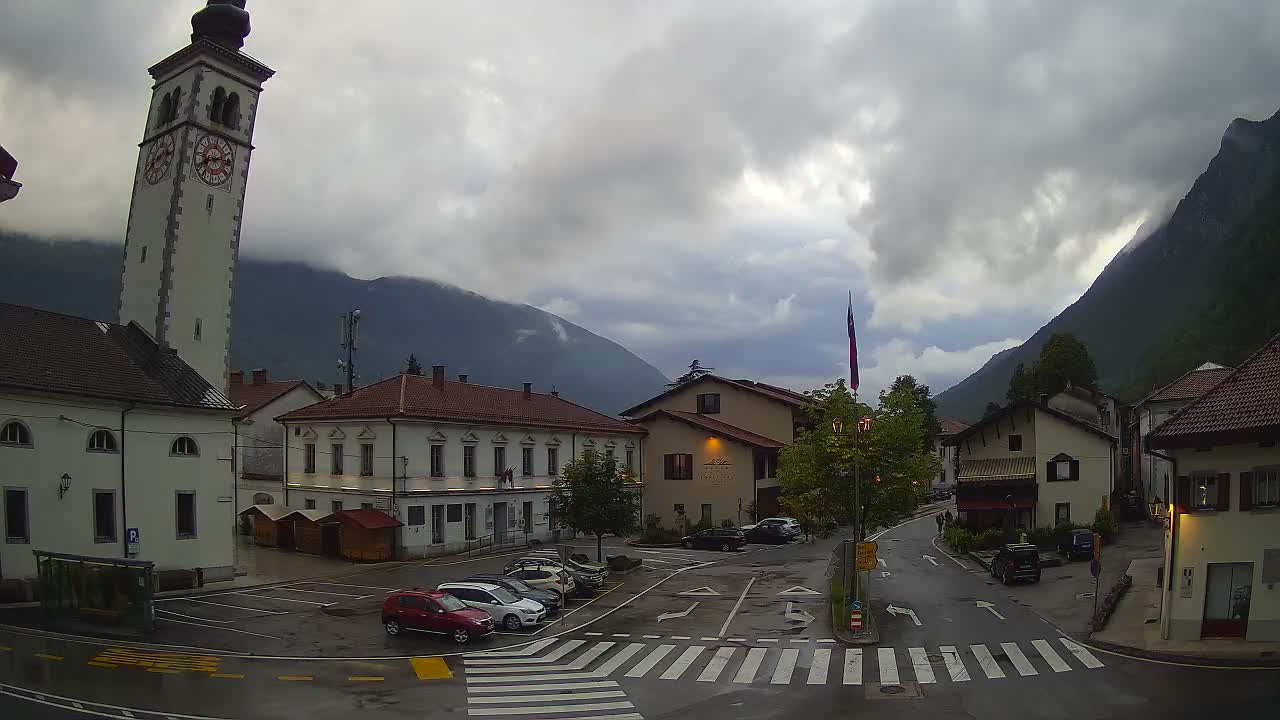 Live-Webcam Stadtzentrum von Kobarid – Soča-Tal – Slowenien