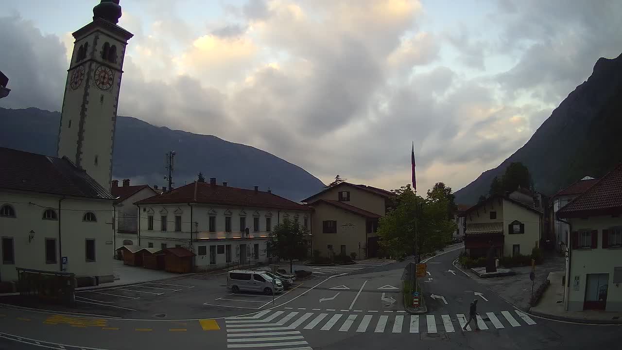 Live-Webcam Stadtzentrum von Kobarid – Soča-Tal – Slowenien
