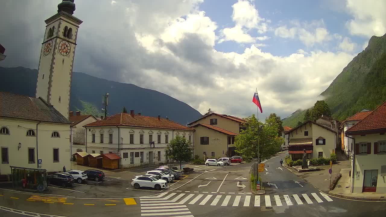Webcam en direct du centre-ville de Kobarid – Vallée de la Soča – Slovénie