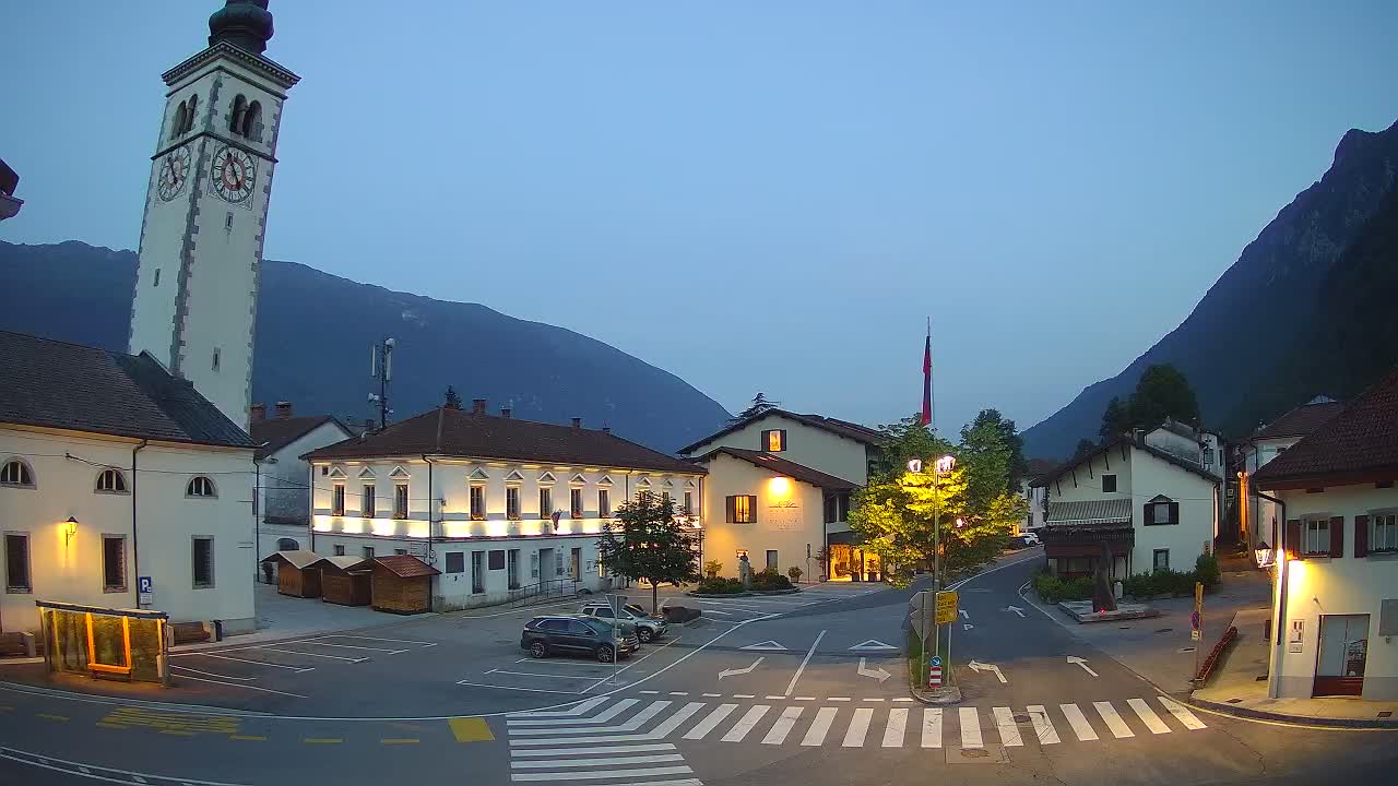 Live webcam Kobarid – Caporetto centro città – Valle dell’Isonzo – Slovenia