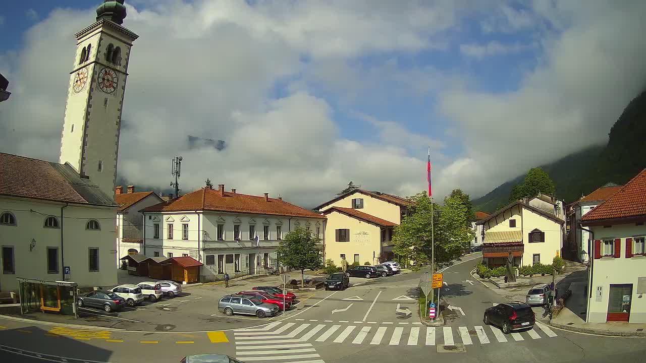 Live-Webcam Stadtzentrum von Kobarid – Soča-Tal – Slowenien