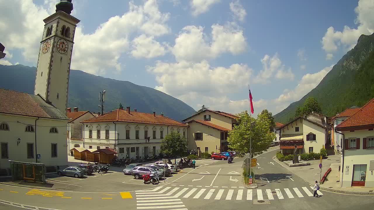 Live-Webcam Stadtzentrum von Kobarid – Soča-Tal – Slowenien