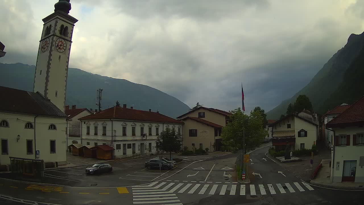 Live-Webcam Stadtzentrum von Kobarid – Soča-Tal – Slowenien