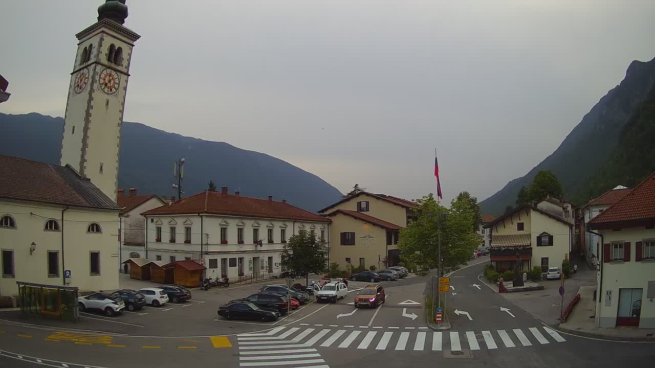 Live webcam Kobarid – Caporetto centro città – Valle dell’Isonzo – Slovenia