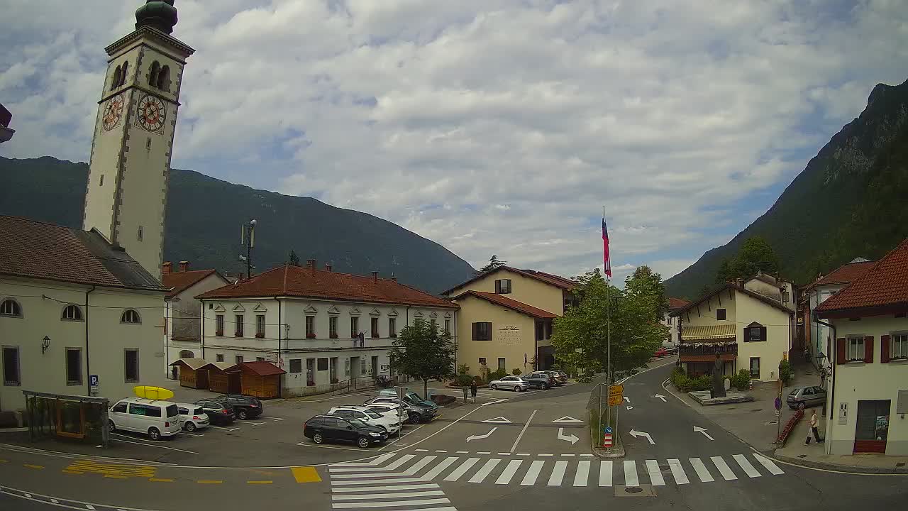 Live webcam Kobarid – Caporetto centro città – Valle dell’Isonzo – Slovenia
