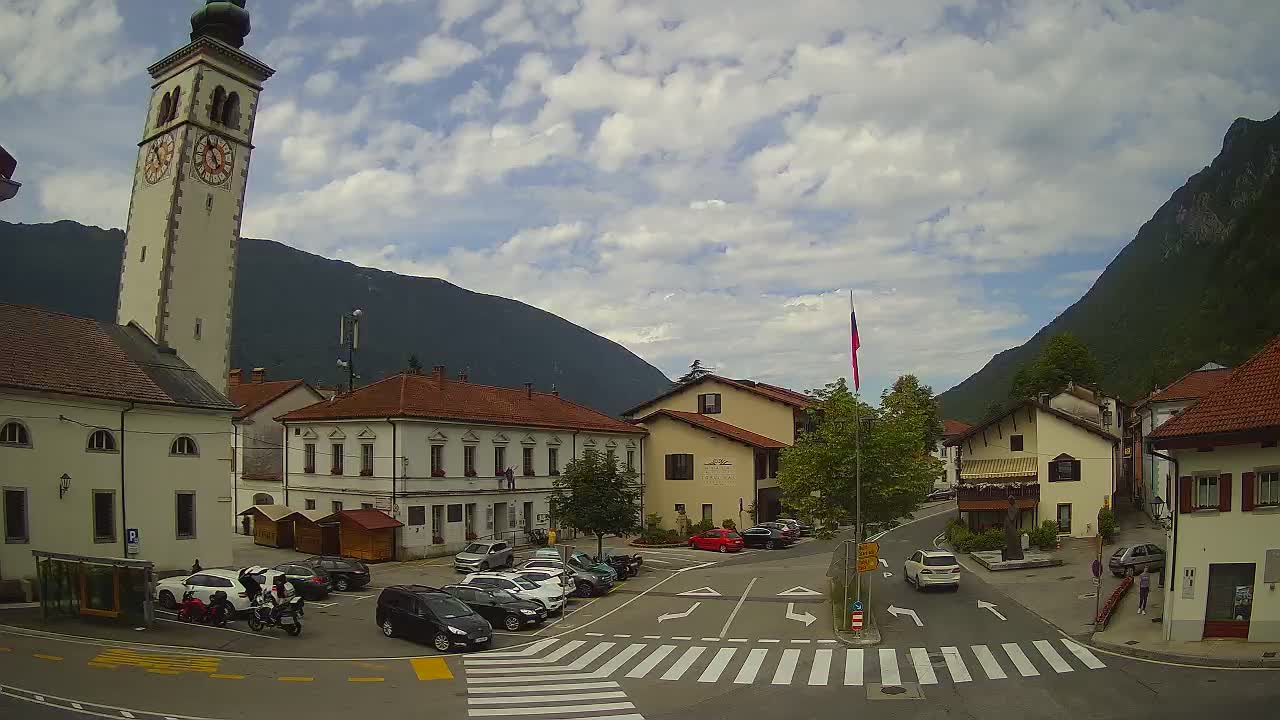 Live webcam Kobarid – Caporetto centro città – Valle dell’Isonzo – Slovenia