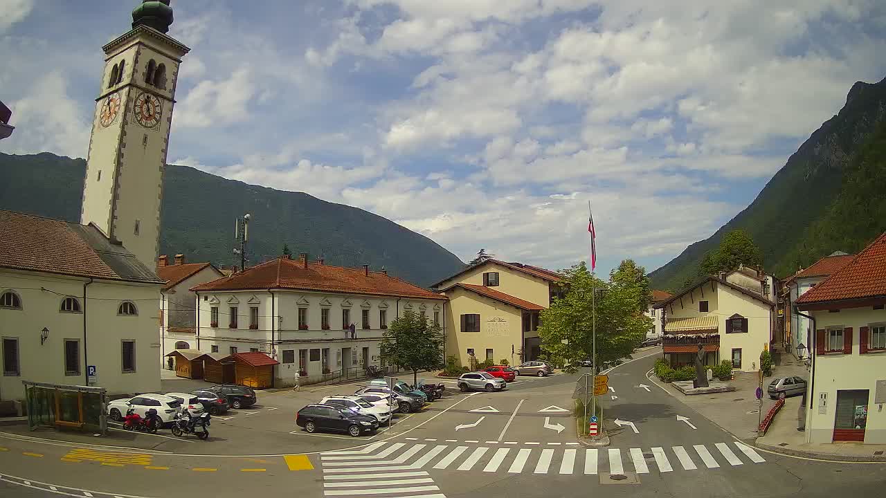 Live webcam Kobarid – Caporetto centro città – Valle dell’Isonzo – Slovenia