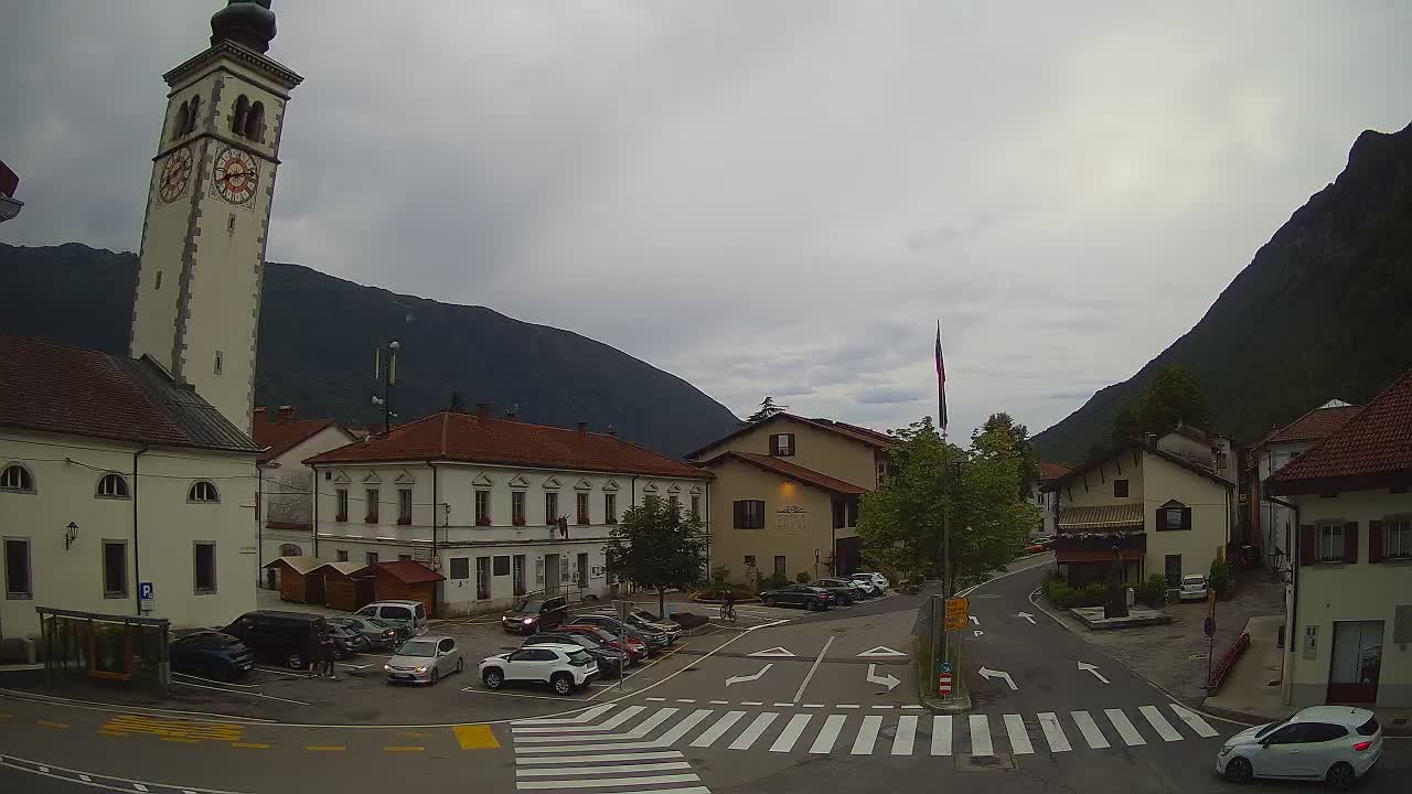 Live-Webcam Stadtzentrum von Kobarid – Soča-Tal – Slowenien