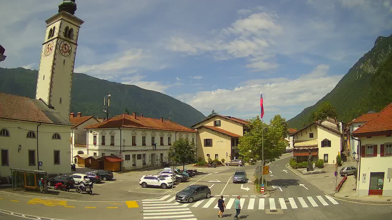 Live-Webcam Stadtzentrum von Kobarid – Soča-Tal – Slowenien