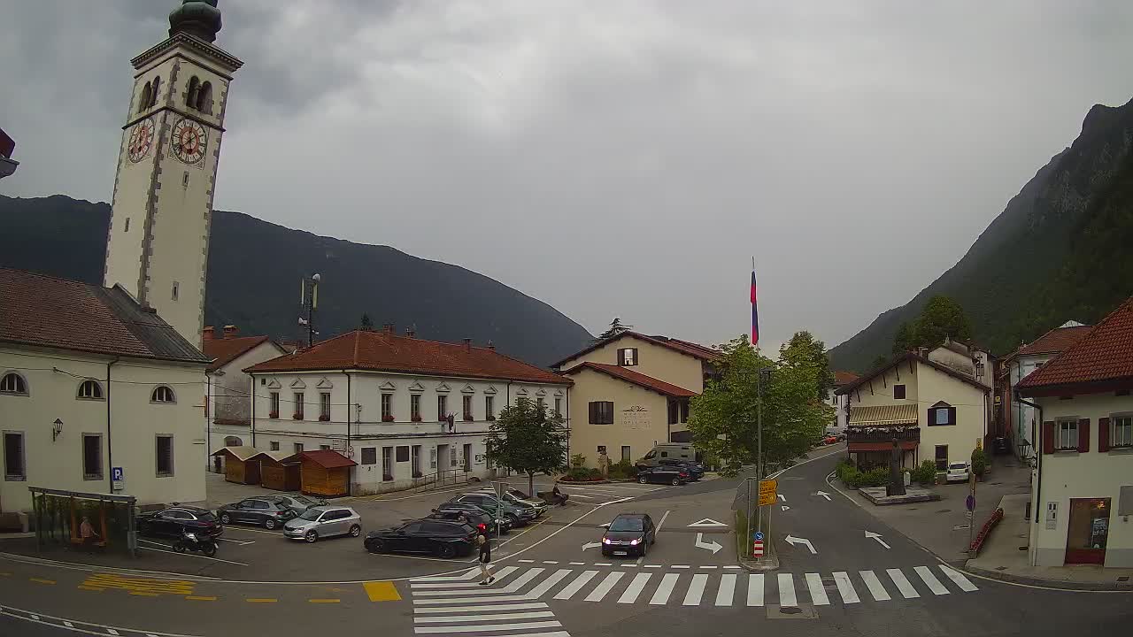 Live-Webcam Stadtzentrum von Kobarid – Soča-Tal – Slowenien