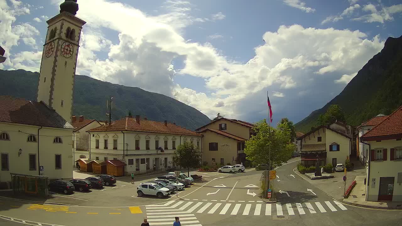 Live-Webcam Stadtzentrum von Kobarid – Soča-Tal – Slowenien