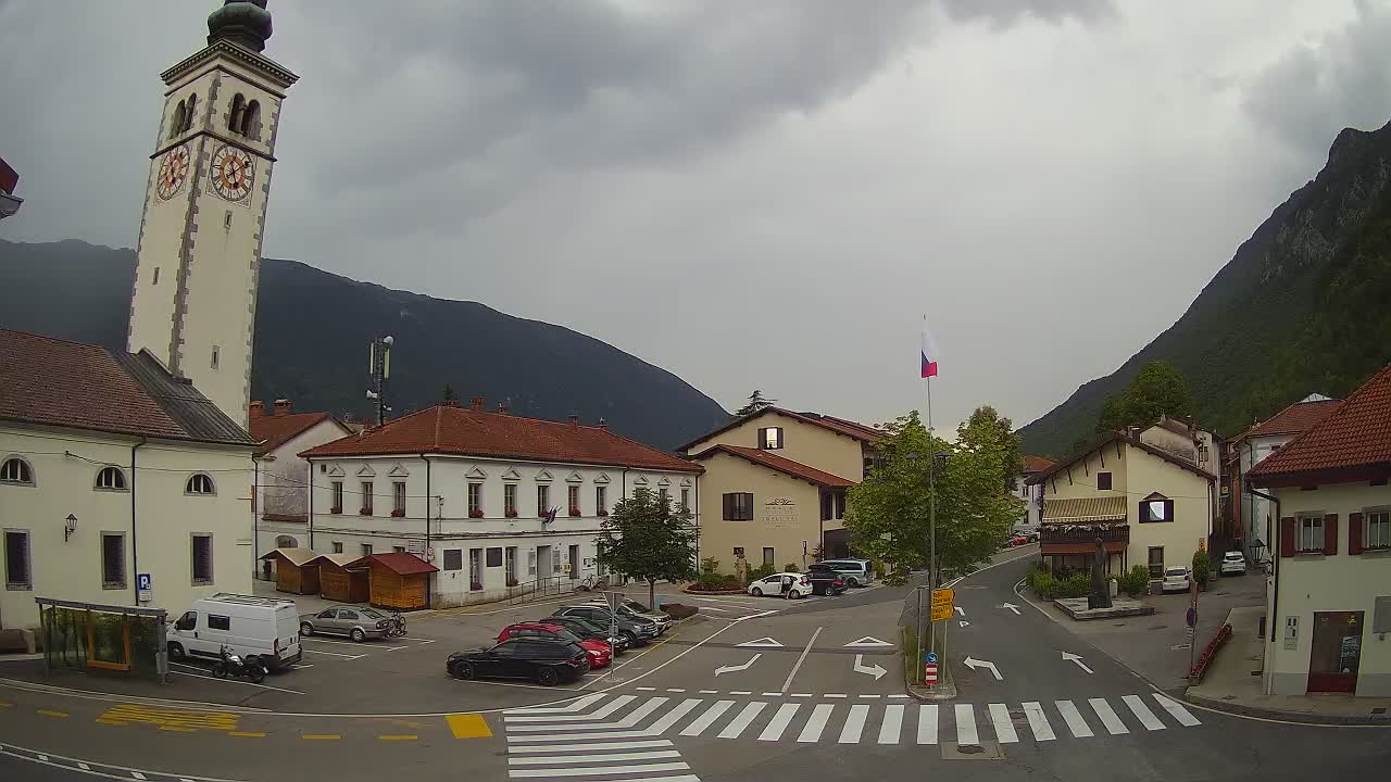 Webcam en direct du centre-ville de Kobarid – Vallée de la Soča – Slovénie