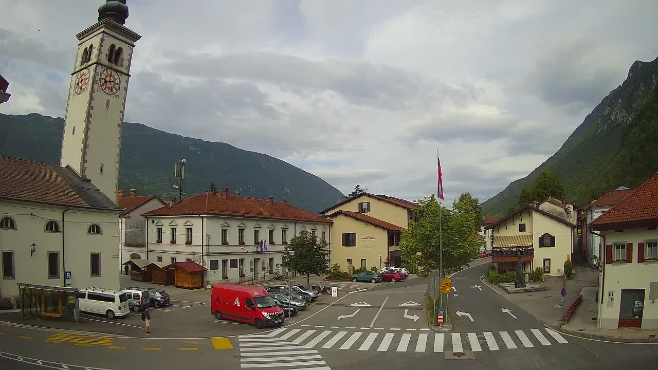 Live-Webcam Stadtzentrum von Kobarid – Soča-Tal – Slowenien