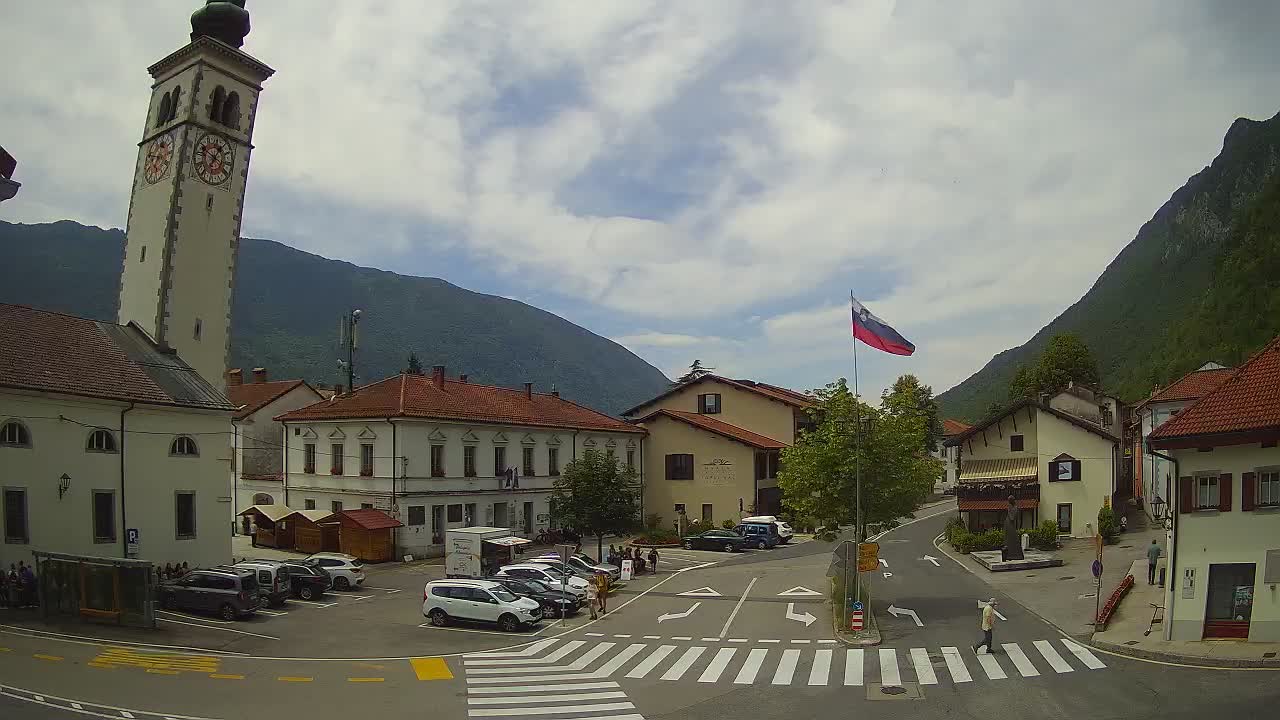 Live-Webcam Stadtzentrum von Kobarid – Soča-Tal – Slowenien