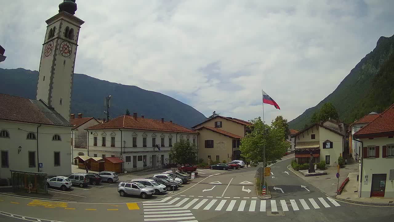Live-Webcam Stadtzentrum von Kobarid – Soča-Tal – Slowenien