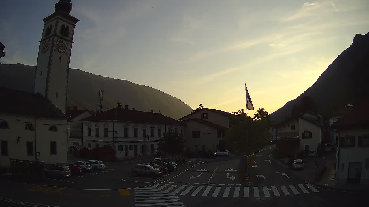 Live-Webcam Stadtzentrum von Kobarid – Soča-Tal – Slowenien