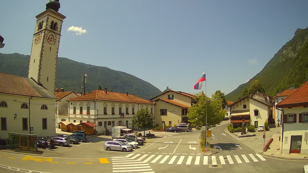 Live webcam Kobarid – Caporetto centro città – Valle dell’Isonzo – Slovenia