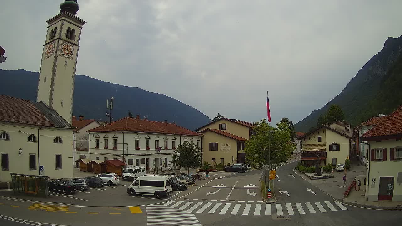 Live-Webcam Stadtzentrum von Kobarid – Soča-Tal – Slowenien